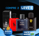 Promoção de perfumes masculinos importados, compre 2 leve 4, frete grátis Brasil.