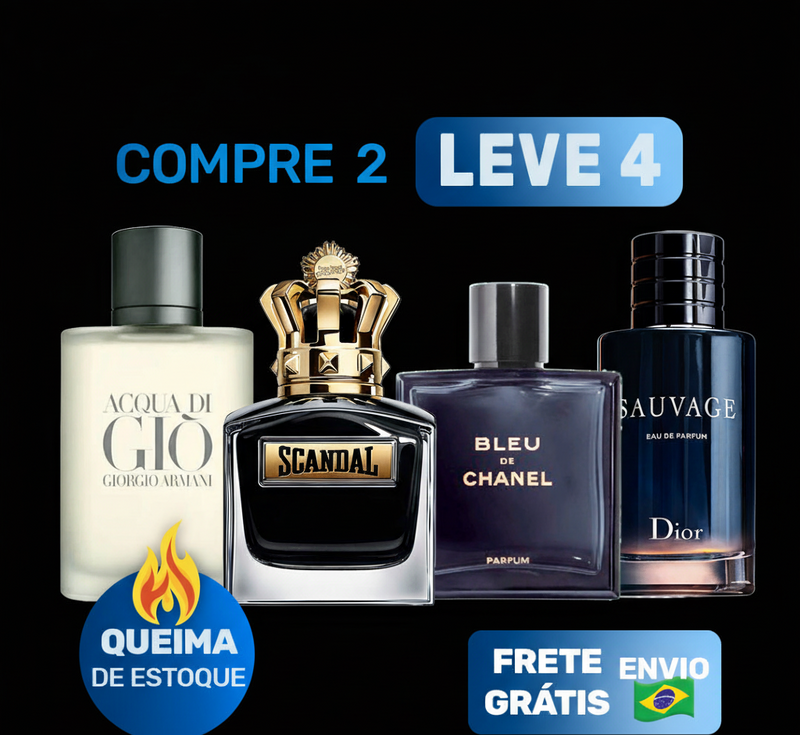 O Legado da Sedução  (100ml) -  Sauvage | Scandal | Giorgi Armani | Bleu de chanel