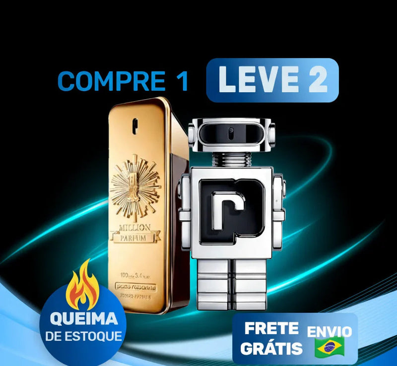 Promoção perfume 1 Million e robô metálico, queima de estoque, frete grátis Brasil