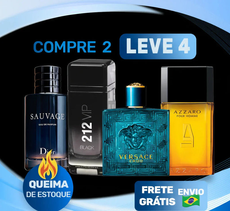 O Código do Homem (100ml) - 212 VIP | Sauvage | Versache | Azzaro