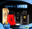 Promoção de perfumes importados, compre 2 leve 4, queima de estoque, frete grátis.