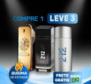 Promoção de perfumes importados com três frascos, oferta compre 1 leve 3, frete grátis Brasil