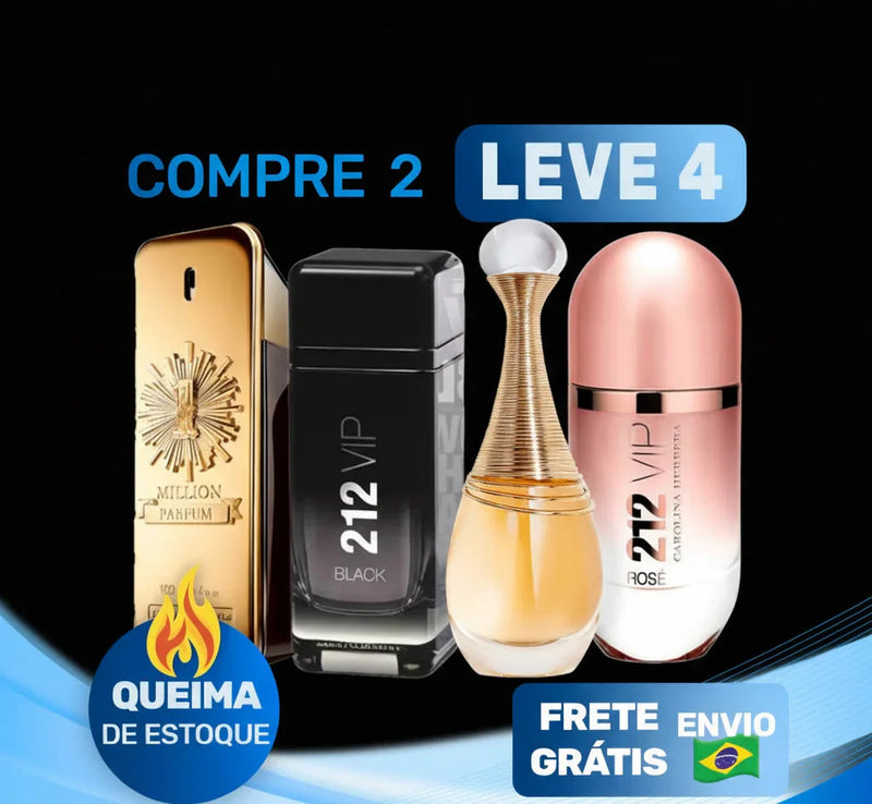 Conexão de Luxo (100ml) - 1 Million | Jadore | 212 VIP rose  | 212 VIP Black